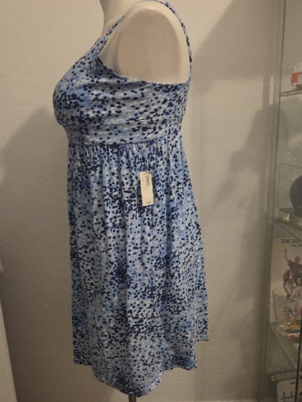 Old Navy Light Blue and Navy Spotted  Sundress - Picture 2 of 4